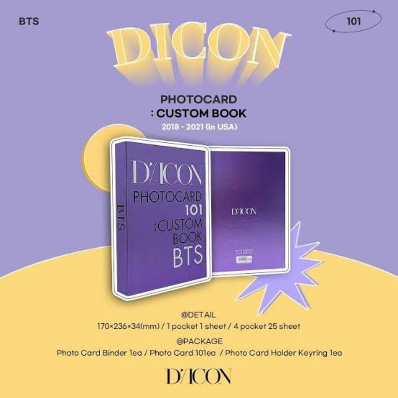 Sharing Fullset DICON 101 BTS Photocard Custom Book 2018-2021 in USA