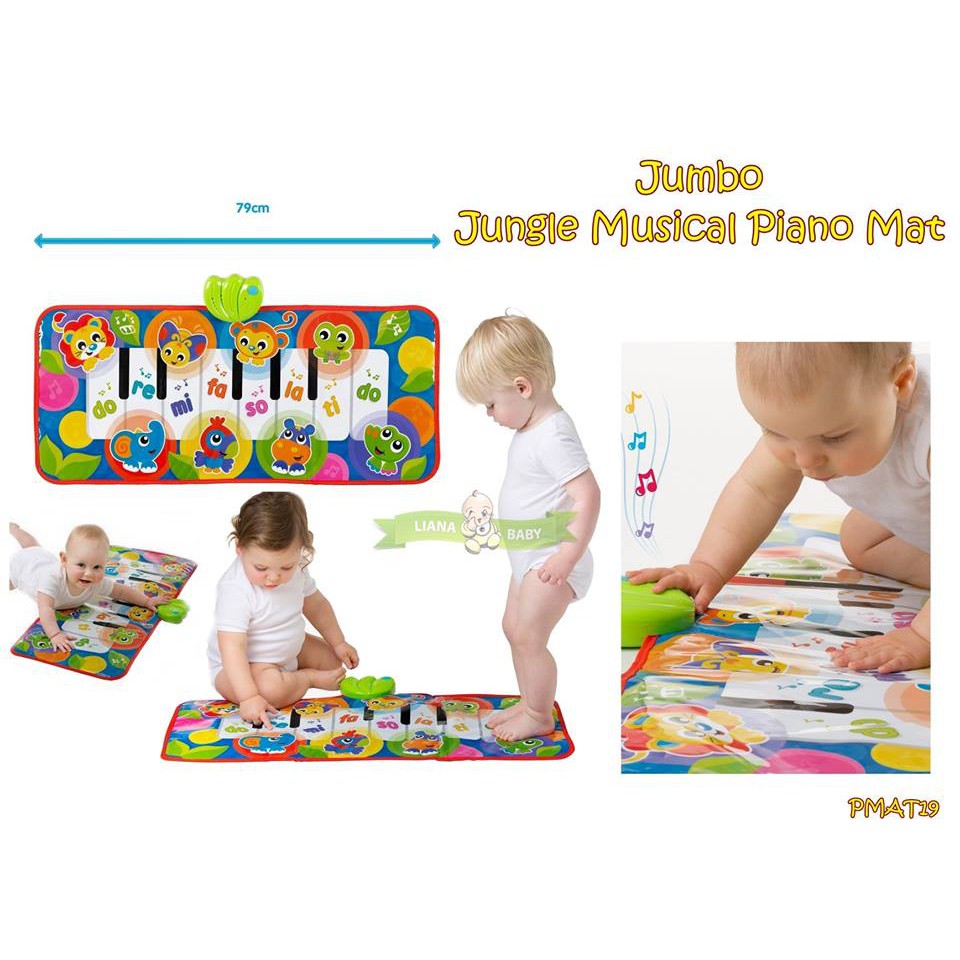 PMAT19 MAINAN PLAYMAT PLAYGRO JUMBO JUNGLE MUSICAL PIANO MAT