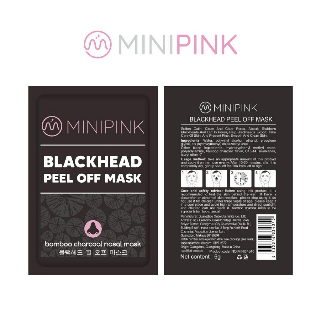 MINIPINK Masker Komedo Black head Peel Off Mask Remover MP002