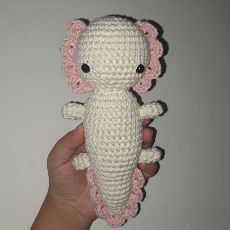 boneka rajut axolotl lucu, axolotl plushies crochet