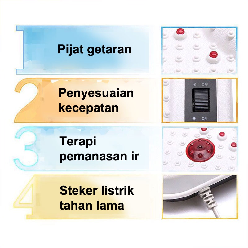 Pijat Kaki Terapi Kaki Getaran Inframerah Pijat Kaki Terapi Pemanas Listrik Foot Massager Meningkatkan Sirkulasi Darah Meredakan Sakit Otot