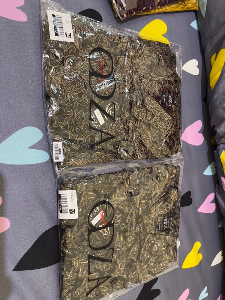 Odza Classic Baju Kemeja Batik Slimfit Lengan Panjang Pria Casual Sogan Hem Solo Asli Ramala