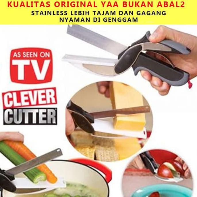 

Grosir Gunting Sayur Serbaguna Clever Cutter Stainless Stell