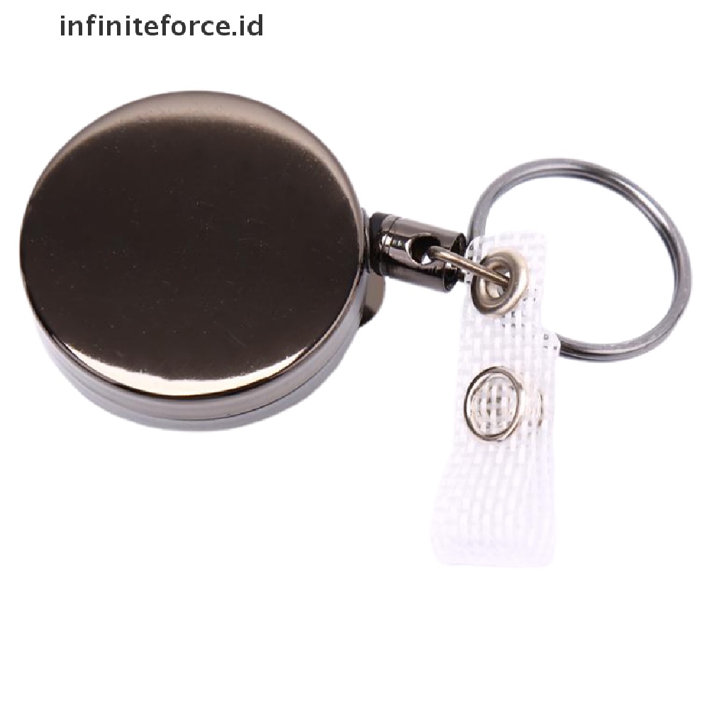 (Infiniteforce.Id) 1pc Badge Reel Metal Retractable Untuk Kartu Nama / Id