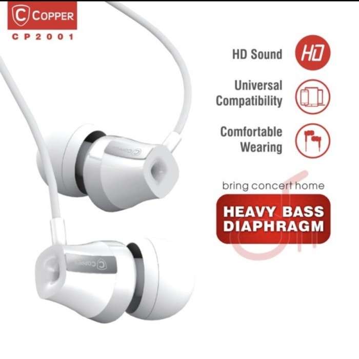 COPPER CP2001 HEAVY BASS earphone handsfree headset