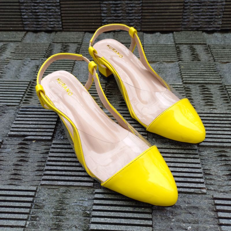 Murano Maudy Yellow Glossy Series Sepatu Big Size Jumbo 41-46