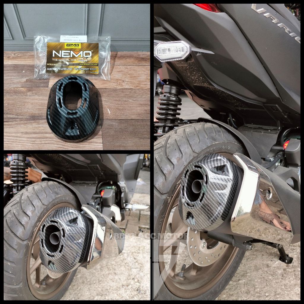 END MUFFLER VARIO 160 PCX 160 2021 2022 TUTUP CORONG KNALPOT ALL NEW VARIO 160 ABS CBS CARBON NEMO