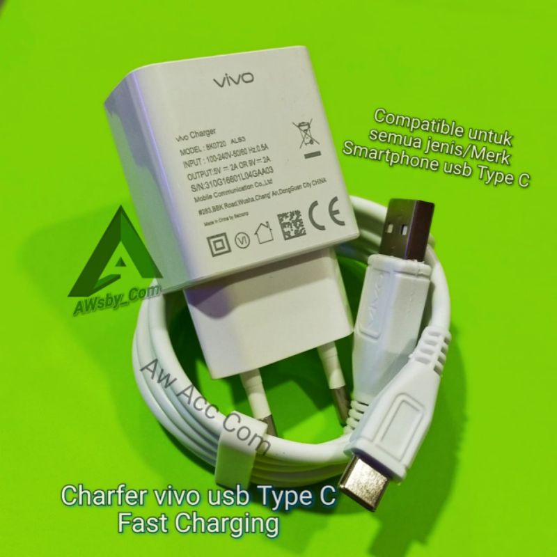 [Nex Series 5G] Charger vivo Type C Fast Charging Vivo S1 pro/V17/ V17 pro/V19/Y21S/Y30/Y50/ Y51