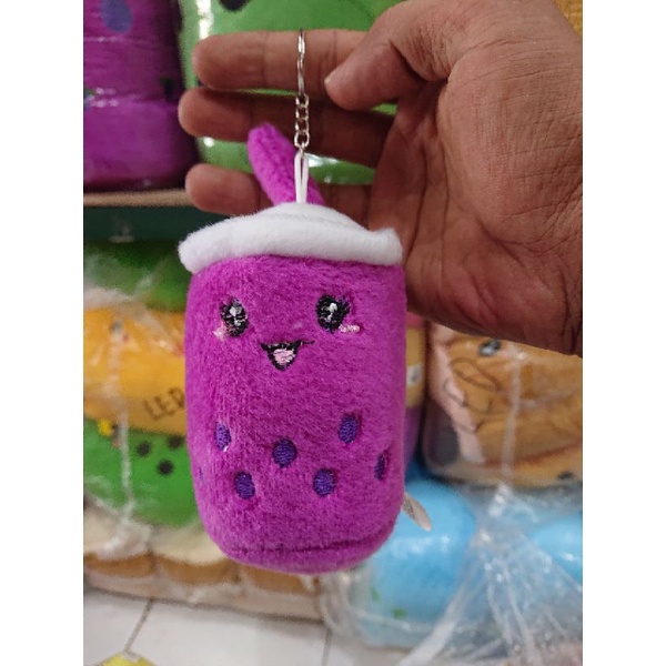 Gantungan Kunci Boneka Boba Unik 10 Cm-Ungu