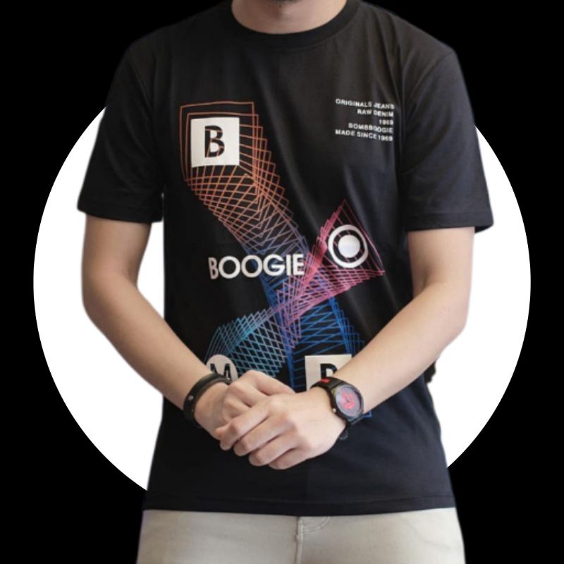 BAJU KAOS TSHIRT T SHIRT DISTRO FASHION PRIA COWOK LAKI LAKI DEWASA BOMBOOGIE BOOMBOGIE BOMBOGIE BOM