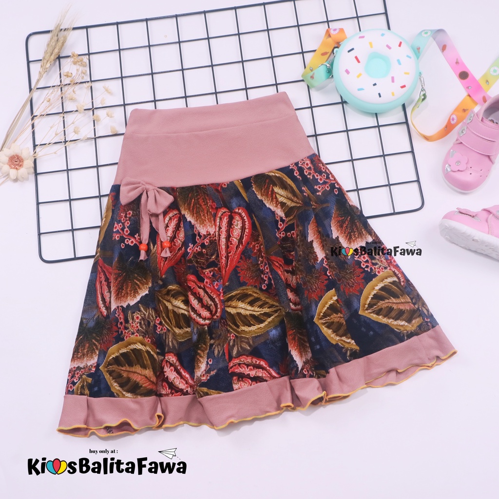 Rok Pita Amanda uk. 7-9 Tahun / Rok Anak Perempuan Motif Rempel Bawahan Cewek Batik