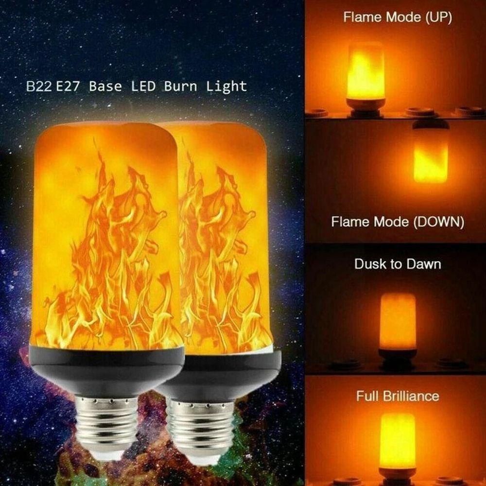 [Elegan] Lampu Nyala LED Hemat Energi 4mode Dekorasi Taman Suasana Natal Festival Pesta Pencahayaan Rumah Simulasi Api Lampu