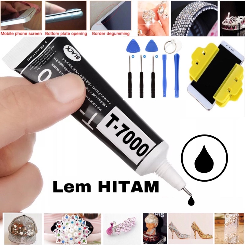

INDOTRUSTED Lem T7000 - Lem LCD , Lem touchscreen -lem hitam Lem handphone ,Lem Hitam