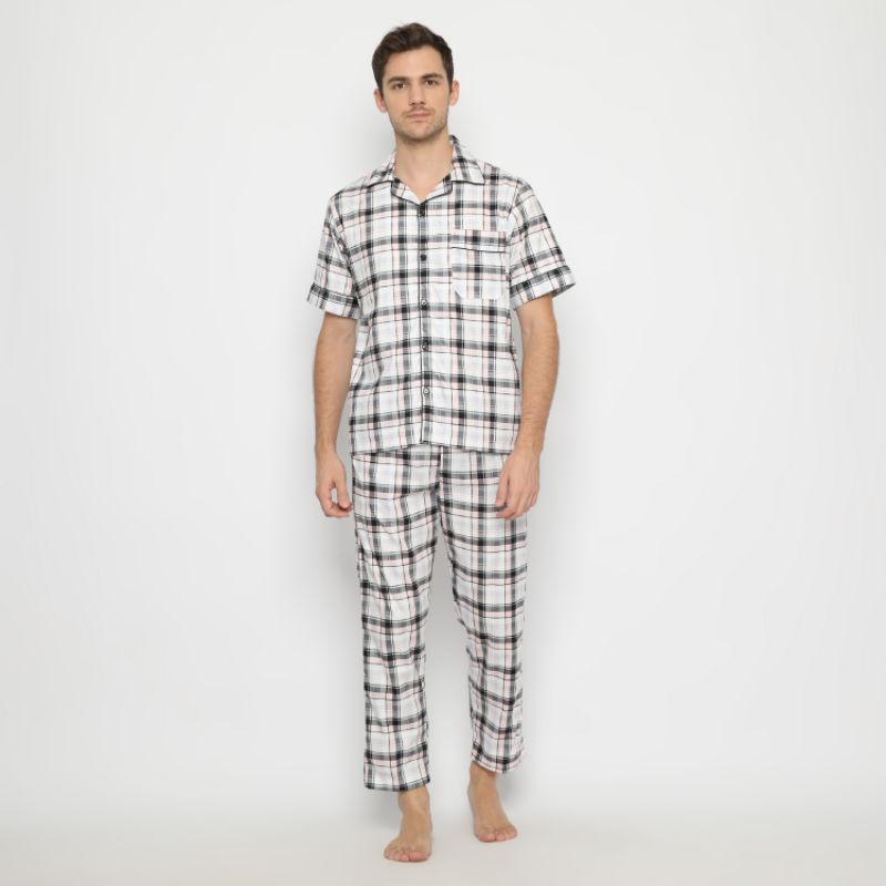 HANA SLEEPWEAR PIYAMA / BAJU TIDUR PRIA / WANITA ( COUPLE )  100 % COTTON-Blue Pink Burbe