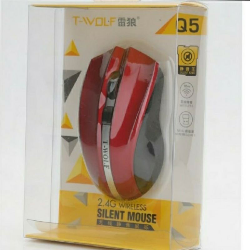 SKU-1104 MOUSE WIRELESS TWOLF Q5 SILENT 6 TOMBOL T WOLF GAMING MOUSE