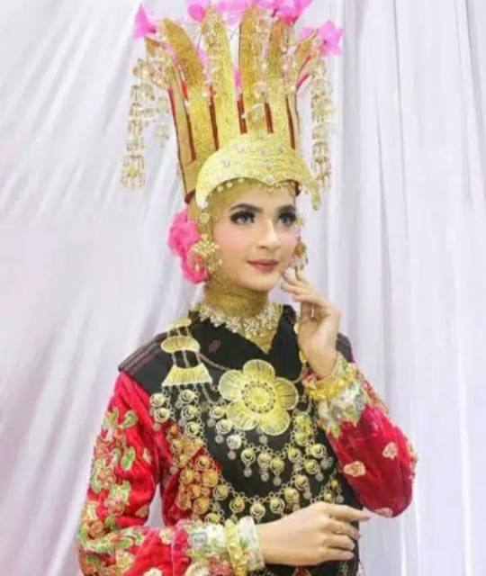 Mahkota Pengantin Perempuan Adat Sibolga Komplit