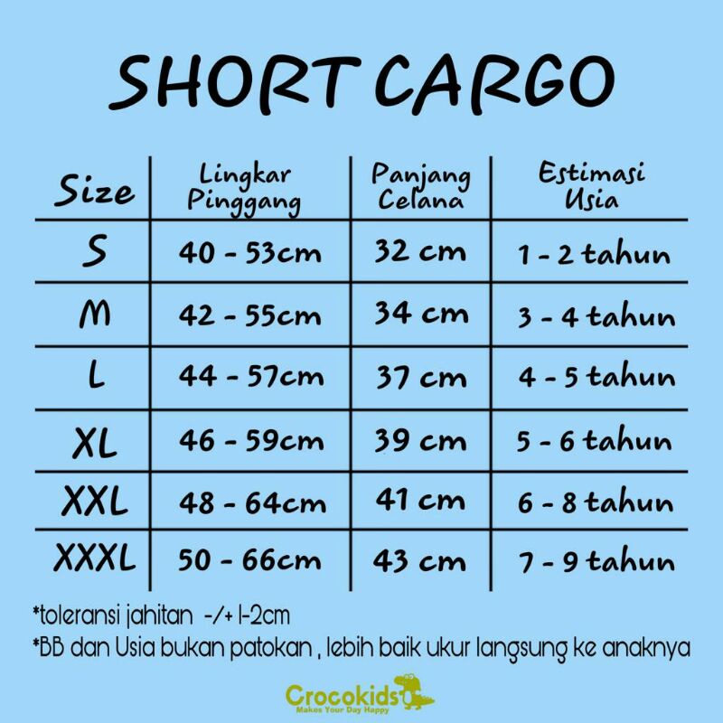Celana Pendek Kargo Anak Zunior
