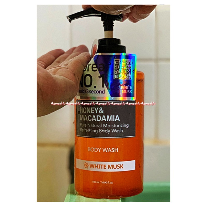 Kundal Honey &amp; Macadamia 500ml Moisturising Refreshing Body Wash Sabun Cair badan