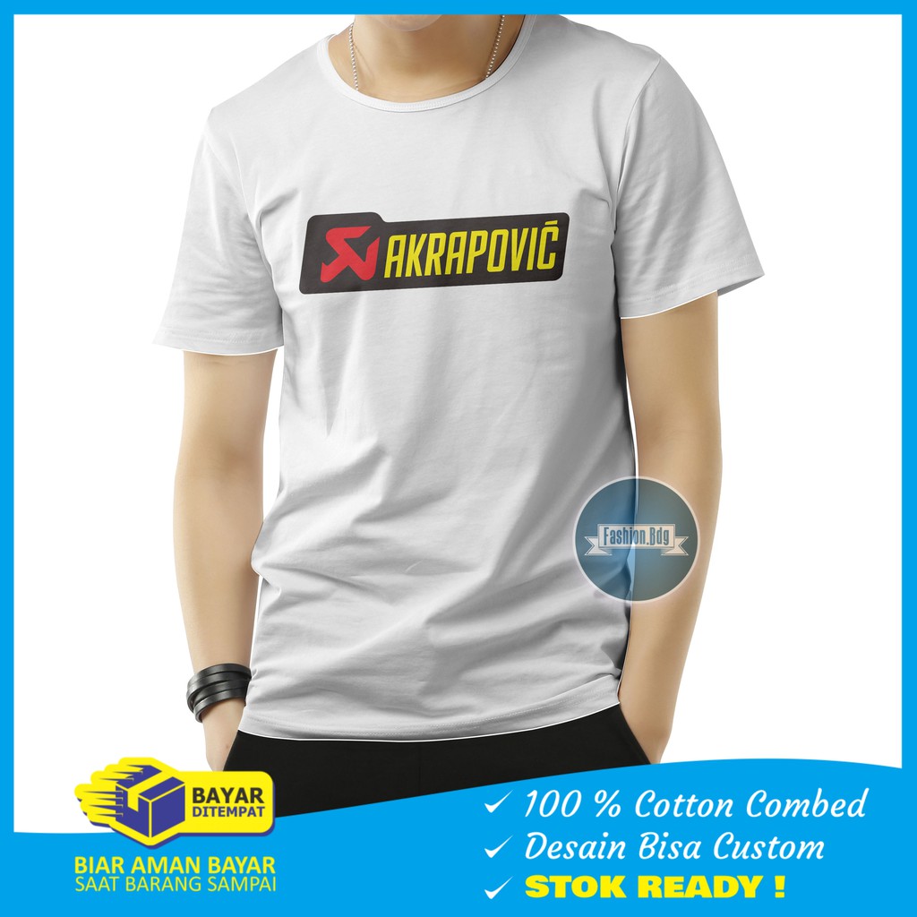 BAJU KAOS PRIA AKRAVOPIC BAHAN KATUN COMBED 30S TERLARIS LENGAN PENDEK