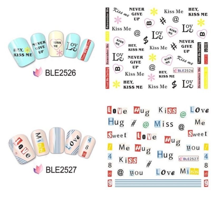 BLE2533 Stiker kuku/Stiker Kutek/Water Decal Sticker