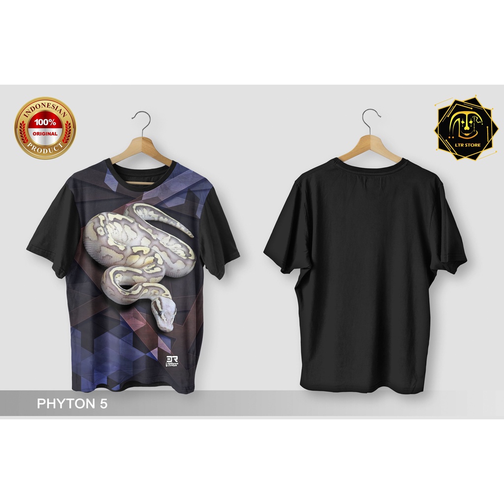 [ BAYAR DI TEMPAT ] BAJU PRINTING GAMBAR SNAKE PHYTON 5 BUTTER - KAOS DISTRO ORIGINAL MOTIF ULAR ORA
