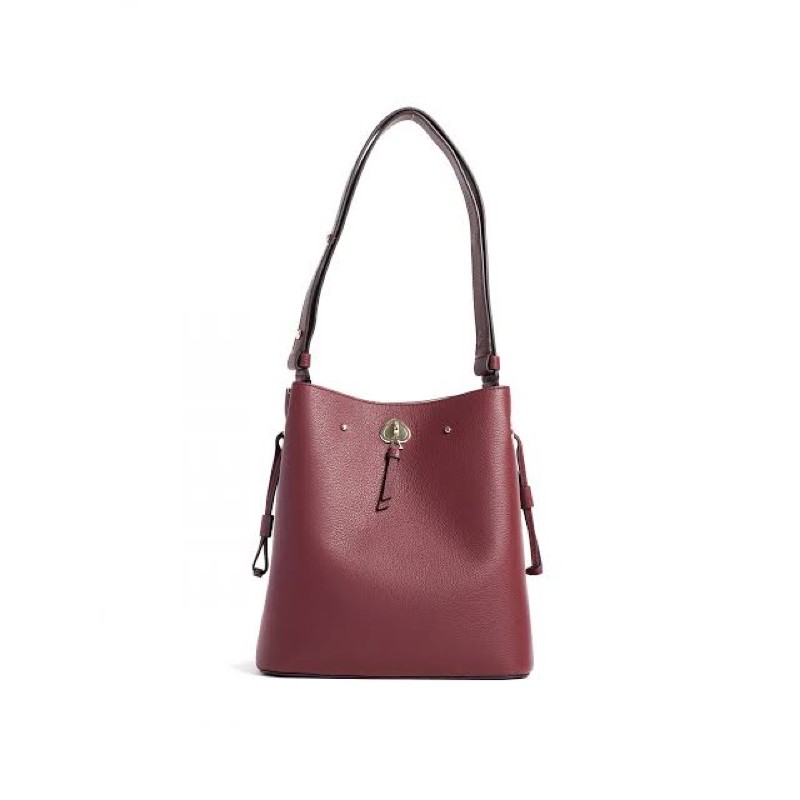 kate spade ks large marty bucket bag cherrywood