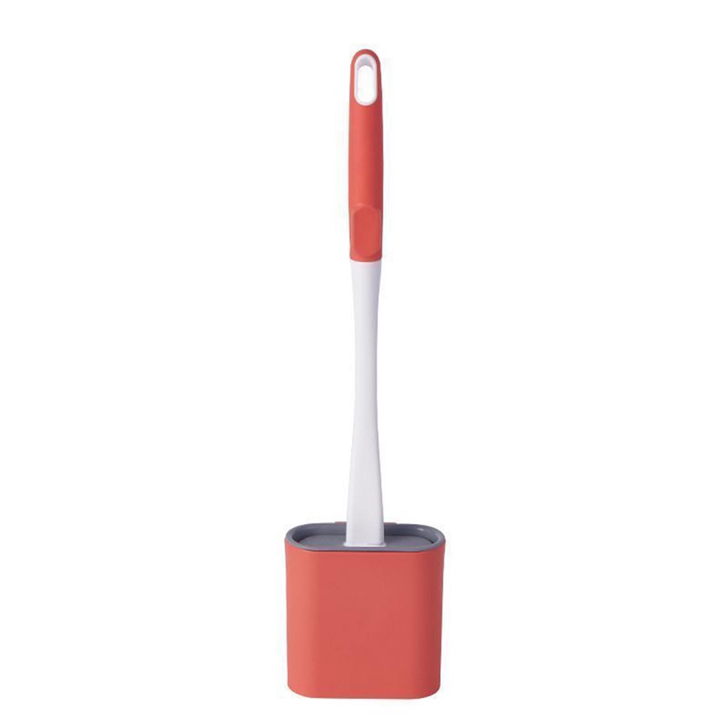 Populer Toilet Brush Clean Any Corner Gagang Panjang Dengan Tutup Dengan Toilet Brush Holder Silicone Flex