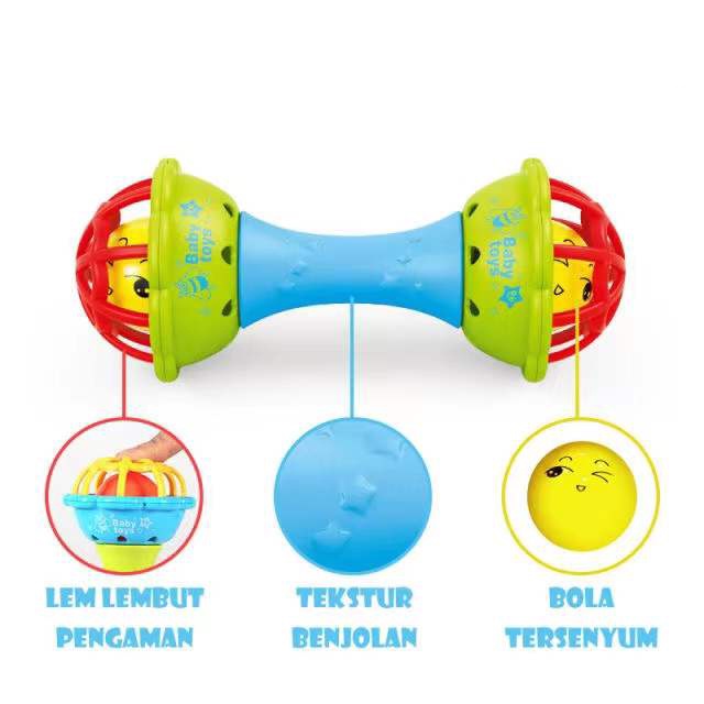 Mainan Anak Kerincingan / Baby Teether Rattle / mainan gigitan bayi BPA FREE