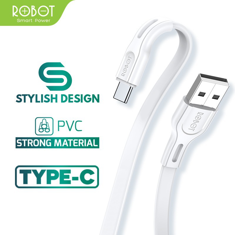 Robot Data Cable RDC100S 2.4A Type C Quick Charging White