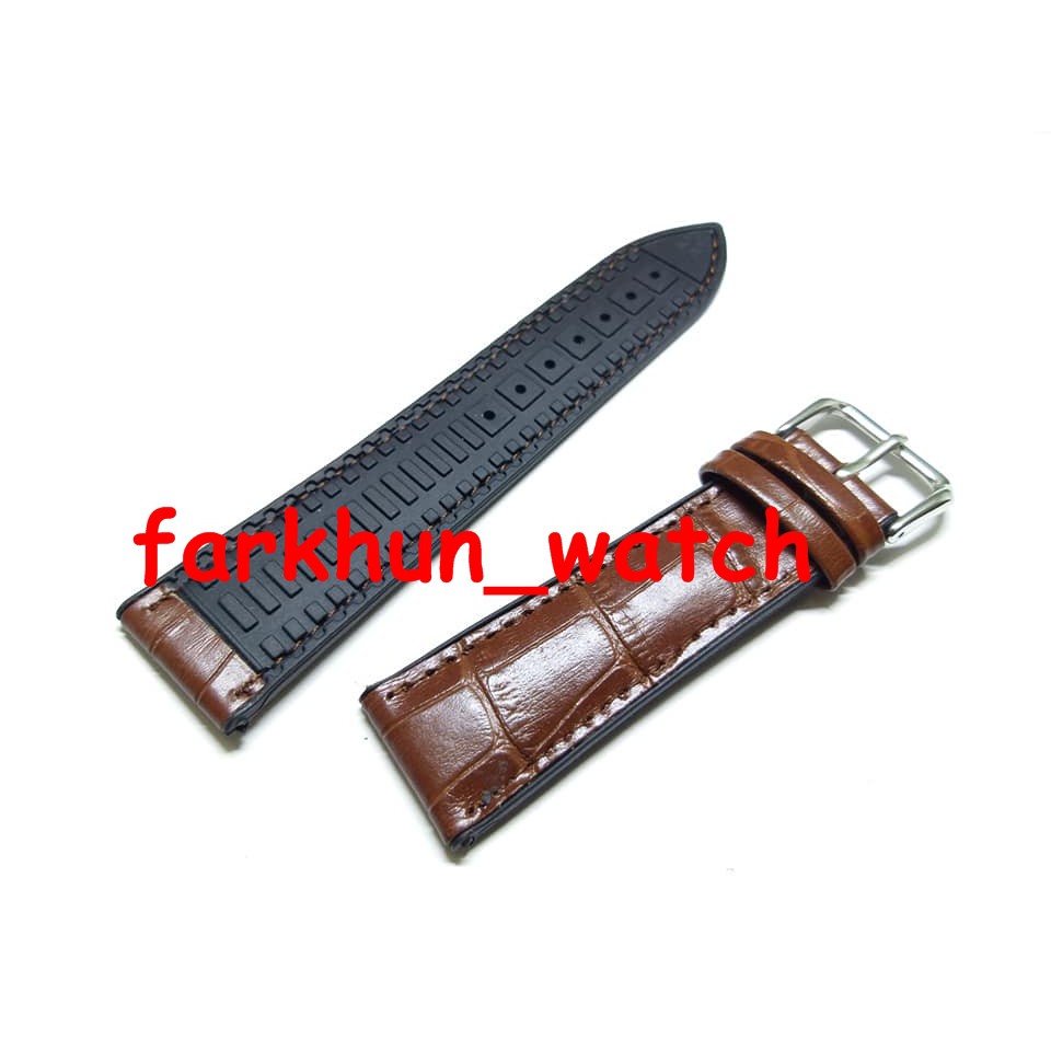 TALI JAM TANGAN KOMBINASI RUBBER LEATHER BAND WATCH STRAP KULIT KARET CAKEP TERMURAH