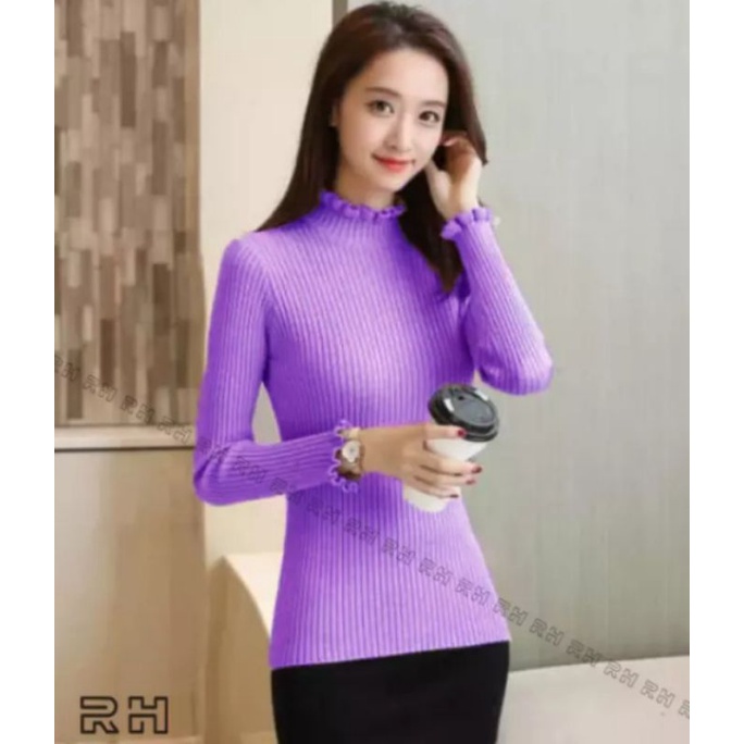 Sweater Turtleneck kriwil/baju rajut kniting/sweater rajut wanita/rajut murah/termurah/terbaru2021