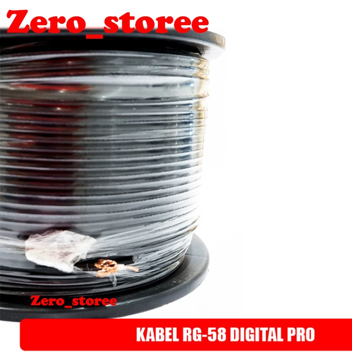 satu Roll Kabel Digital Pro RG58 50 Ohm 300m RG-58 rg 58 bkn kabel belden d antenna kabel DigitalPro 1gulung 1 gulungan rollan 1 roll