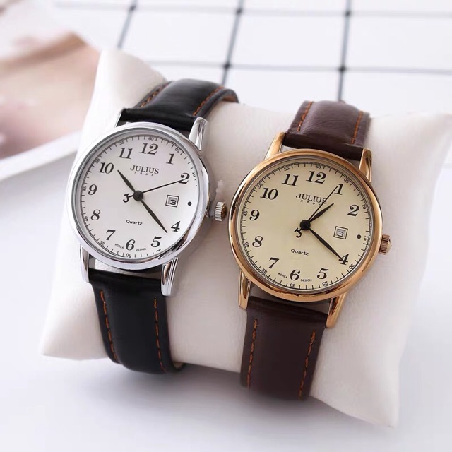 JULIUS JA-508 Bagsomnia Jam Tangan Bulat Kecil Tanggal Vintage Classic