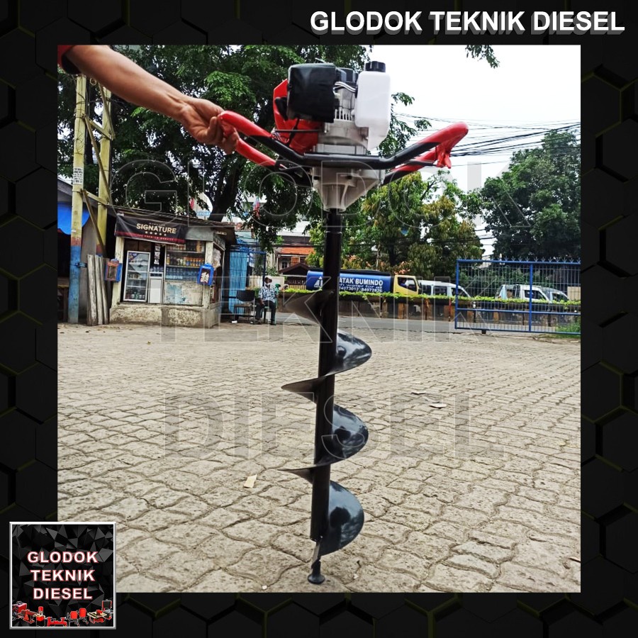 ALAT MESIN BOR TANAH MED 430 EARTH AUGER + MATA BOR 200 MM 8 INCH