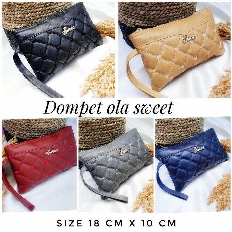 Dompet Wanita OLA Clutch Cantik Fashion Tempat Kosmetik Hp Kekinian