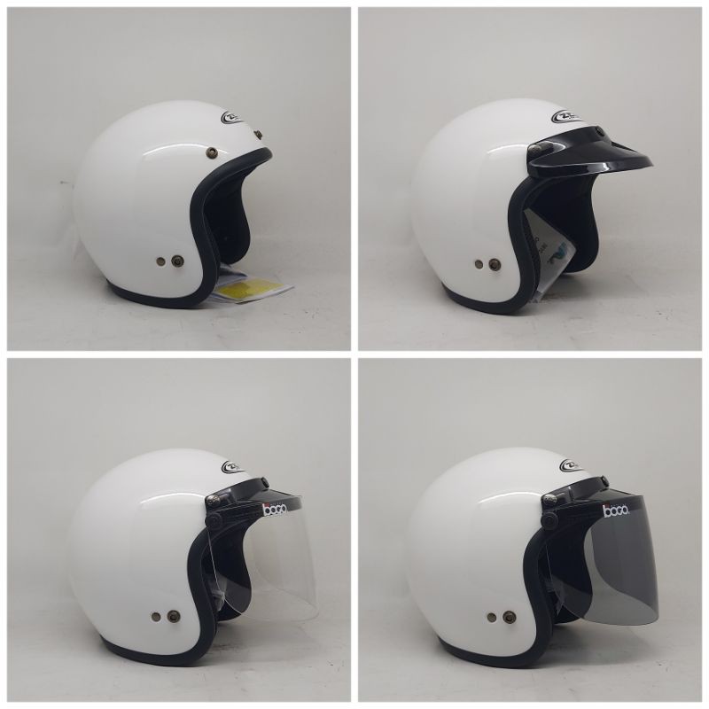 Helm Bogo Retro Zeus 385 Putih White