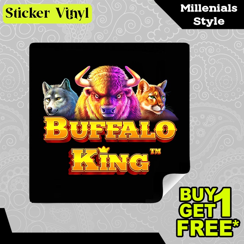 

Stiker Sticker Buffalo King Pragmatic Play Game Slot Aesthetic Bahan Vinyl Satuan Anti Air