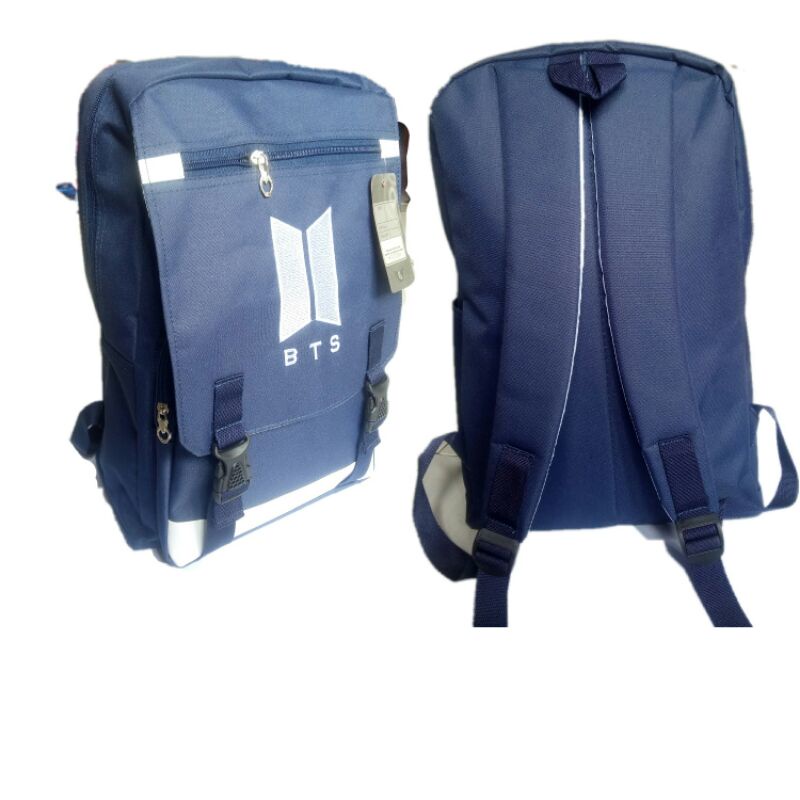 TAS RANSEL BTS | SEDIA WARNA | HITAM | ABU-ABU | BIRU DONGKER