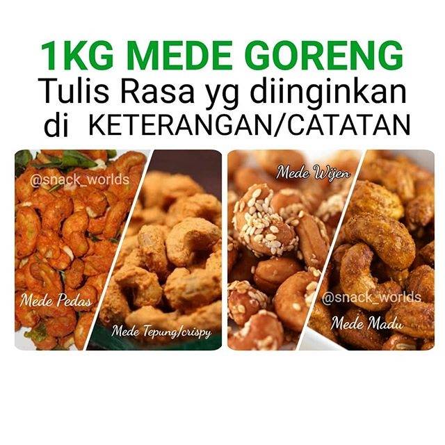 

1KG Mede Goreng ( kacang monyet mete ) pilih rasa MADU - PEDAS THAILAND - WIJEN - TEPUNG KRISPI