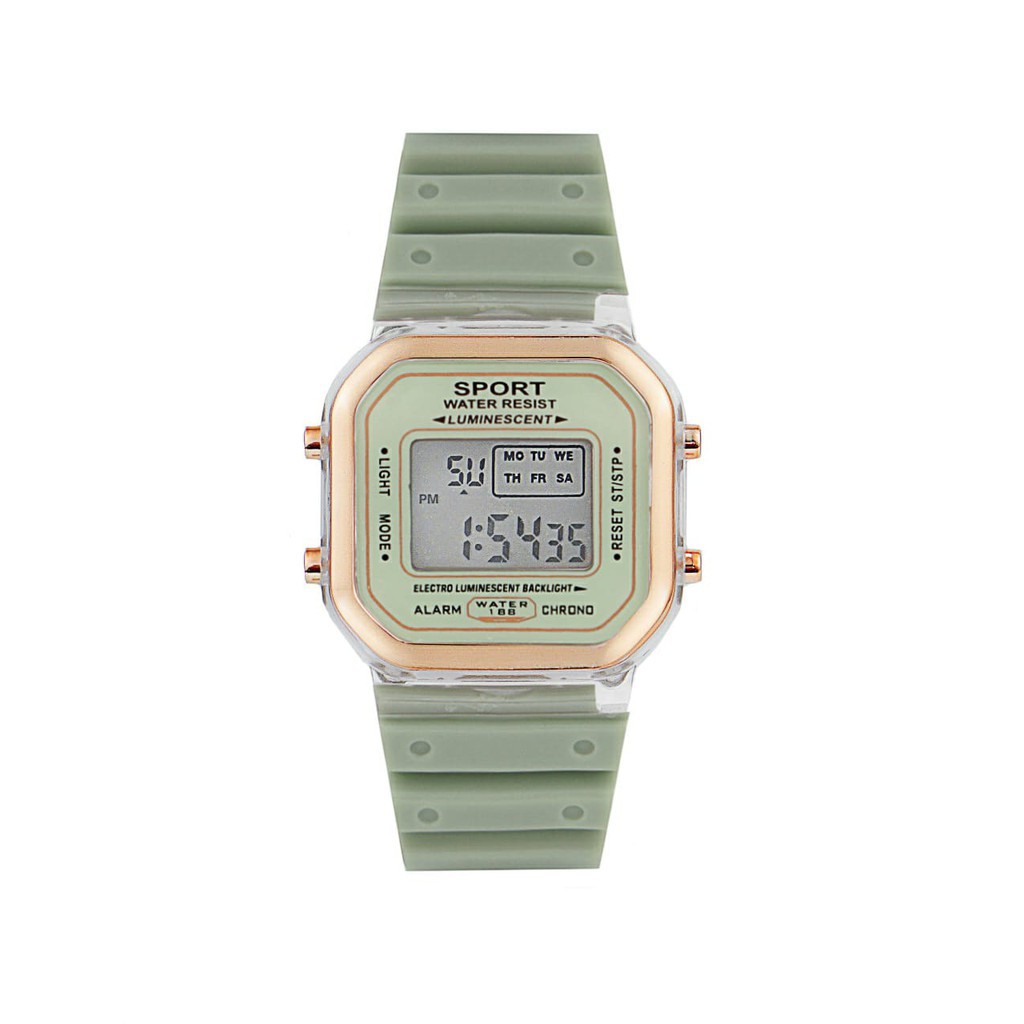 (G_W)Jam Tangan Wanita Fashion Korea SS-12 Style Digital Sports kotak