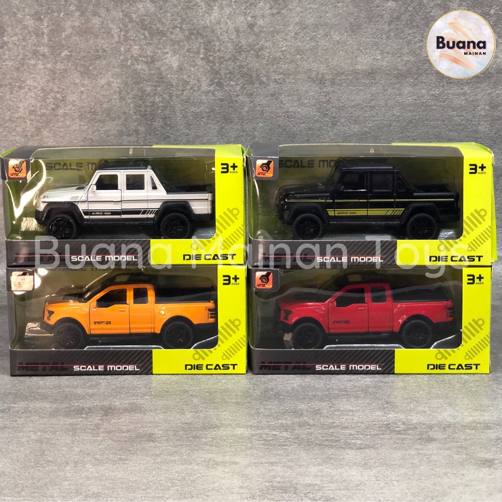 DIECAST METAL SCALE MODEL TRUCK PICK UP RAPTOR MAINAN MOBIL MOBILAN ANAK COWO