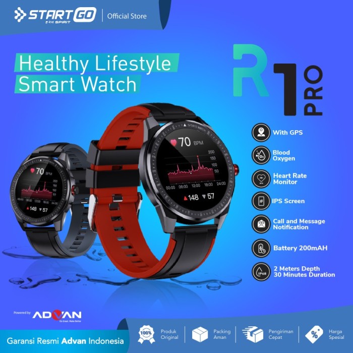 ADVAN STARTGO R1 Pro SmartWatch Garansi Resmi