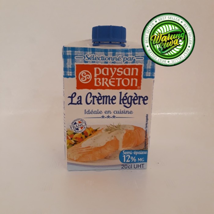 

Paysan breton la creme legere uht cream 12 % 20 cl 200 ml