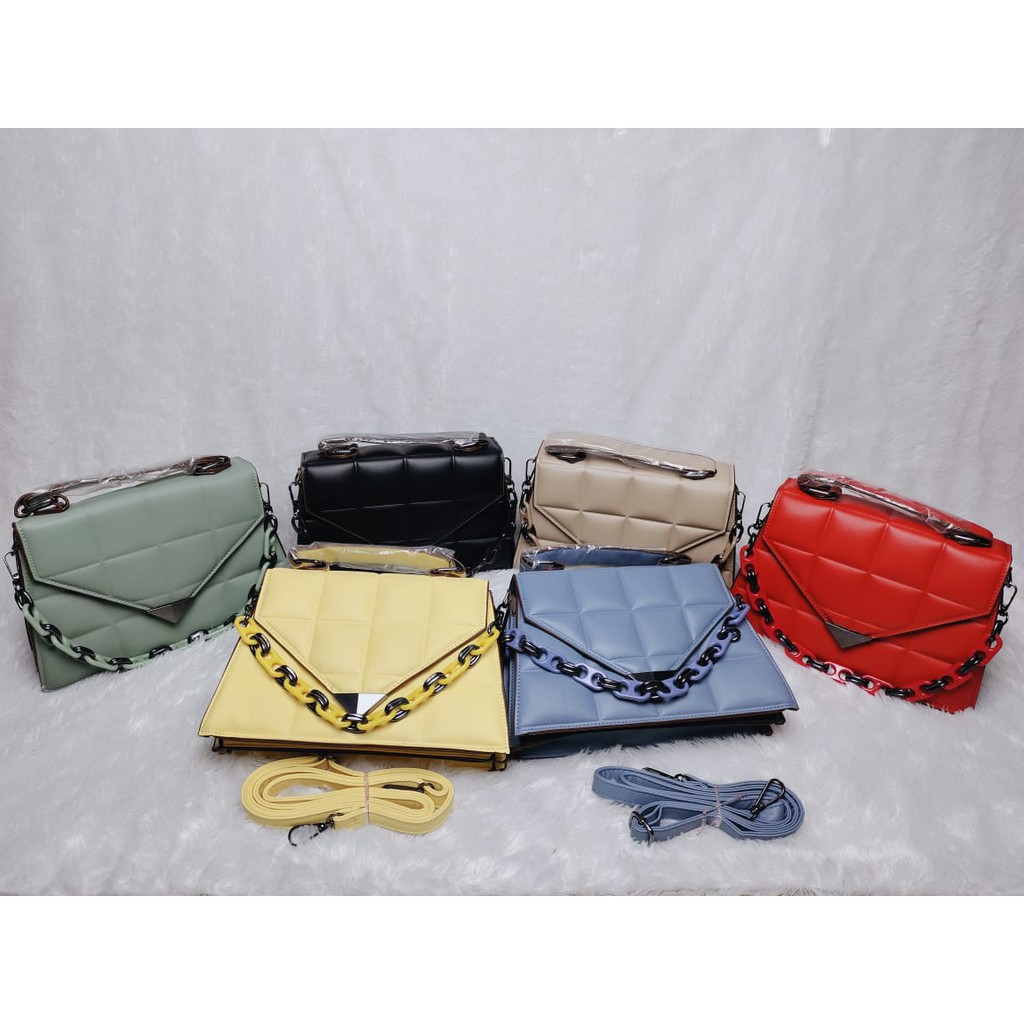 JK 781 1KG MUAT 2PCS TAS SELEMPANG WANITA SLINGBAG FASHION IMPORT T870 E6713 Y81048