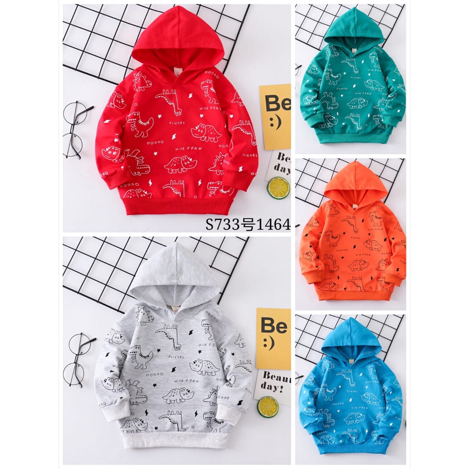 Jacket anak jaket balita anak laki laki 1- 4 tahun hoodie anak baby laki laki jaket import anak DINO HOODIE/ BEAR HOODIE