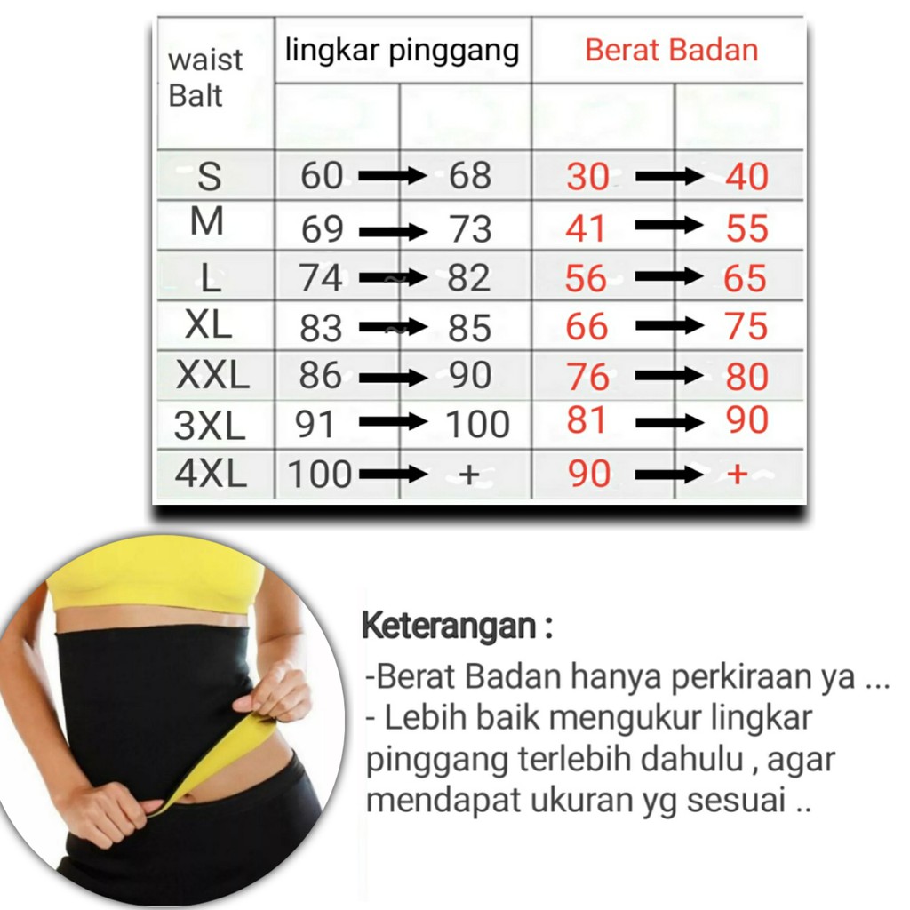 KORSET PELANGSING PEMBAKAR LEMAK PERUT KORSLET STAGEN PENGECIL PERUT SAUNA OLAHRAGA