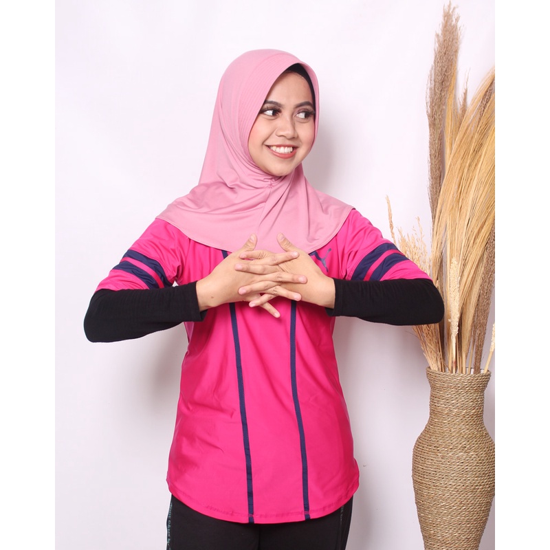 HIJAB SPORT / JILBAB OLAHRAGA / KERUDUNG SPORT BAHAN JERSEY / KERUDUNG SEKOLAH / JILBAB BERGO JERSEY LANGSUNG PAKAI NURI