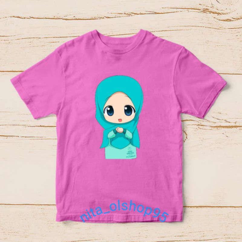 baju hijaber baju anak karakter lucu