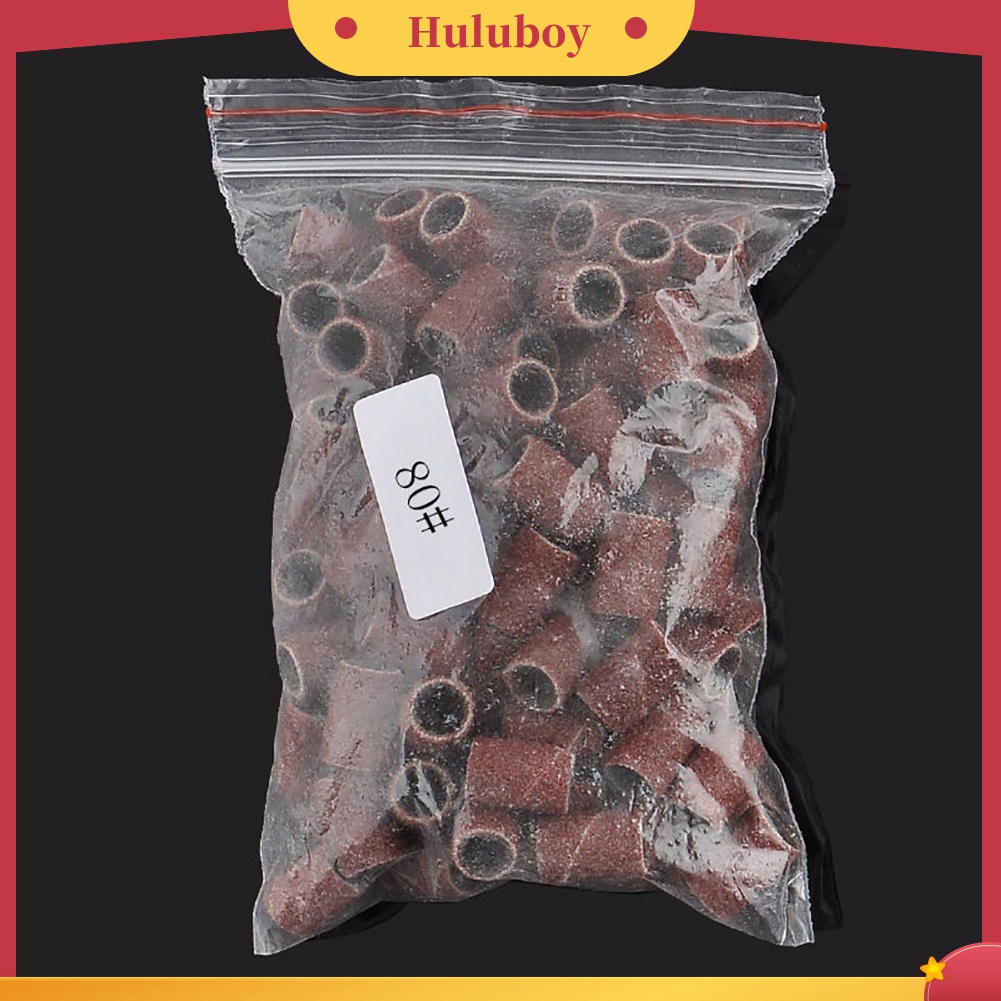 Huluboy Huluboy♡ 100pcs Amplas Buffer Band Untuk Mesin Bor Bits Grinding Nail Art