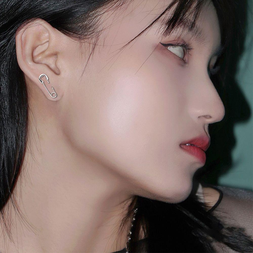 TOP Anting Klip Kertas925 Kepribadian Kreatif Sterling Silver